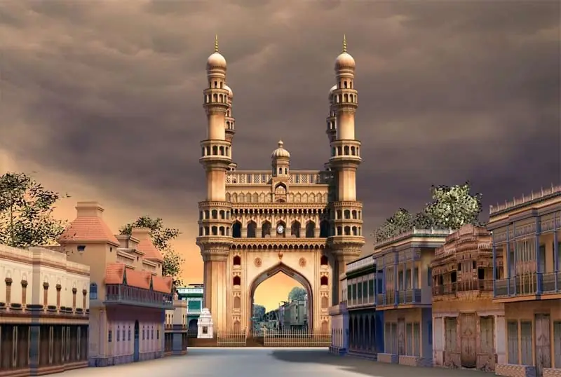 The Charminar monument in Hyderabad